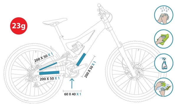 CLEARPROTECT Kit Protections Invisibles de Vélo Pack Xtrem