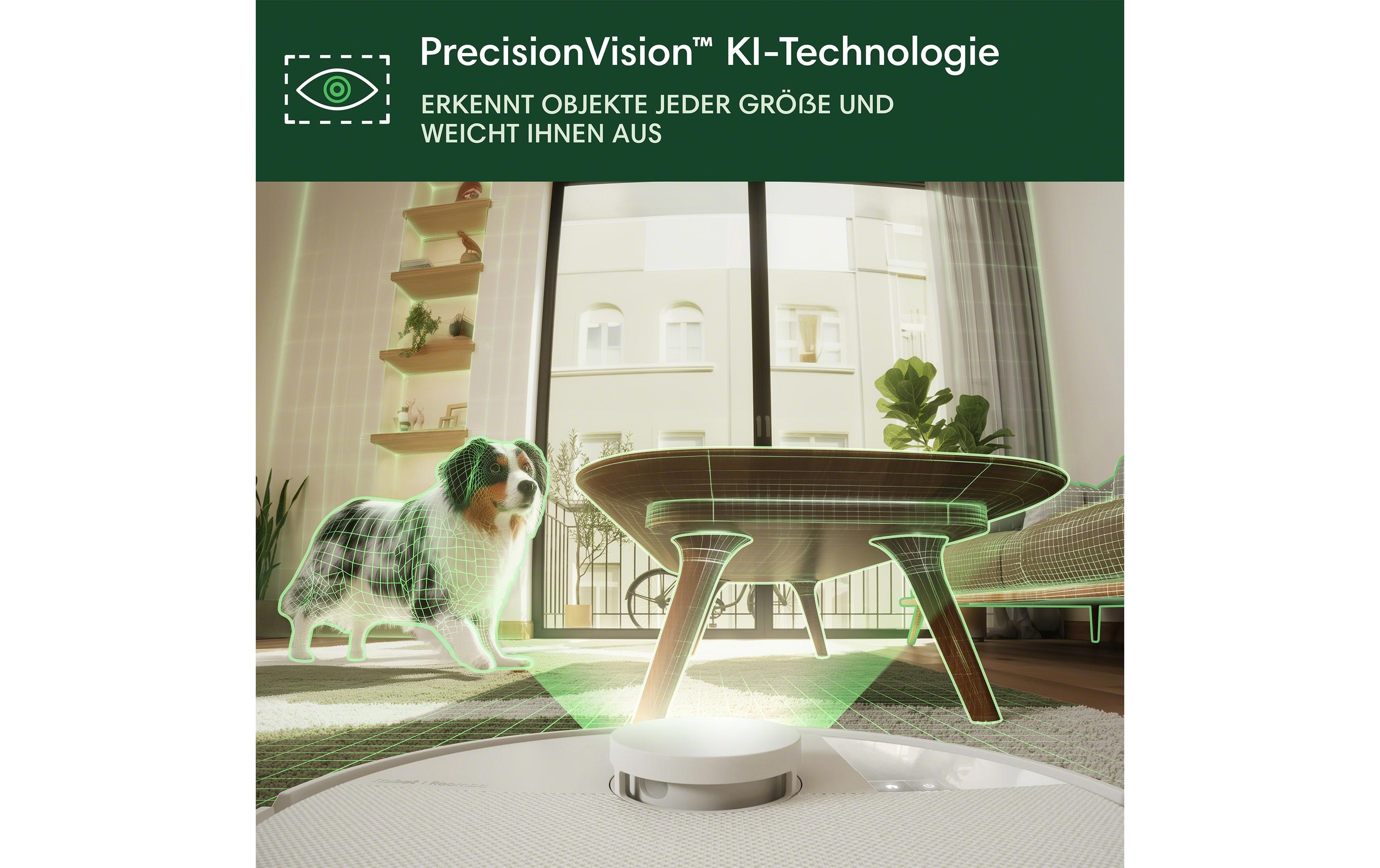 Saug- und Wischroboter Roomba Plus 505 Combo + AutoWash Dock<br>Der Saugwischroboter mit ausfahrbaren Wischpads für eine verbesserte Kantenreinigung