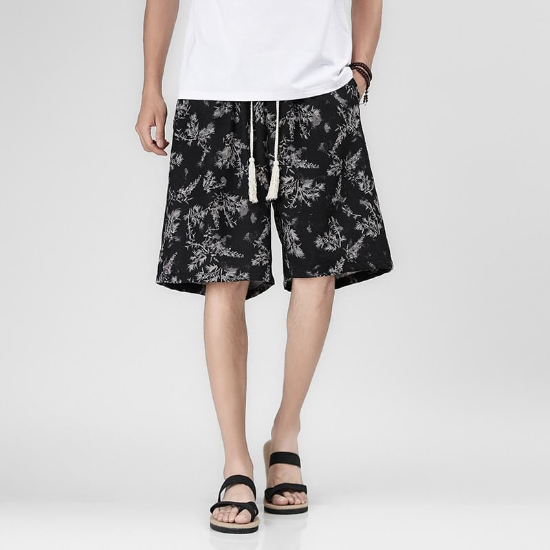 emeisa - Shorts met trekkoord en print