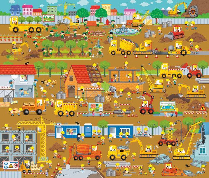 Mein Spiel-Wimmelbuch: Baustelle