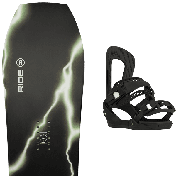 Pack snowboard RIDE SUPERPIG + Fix