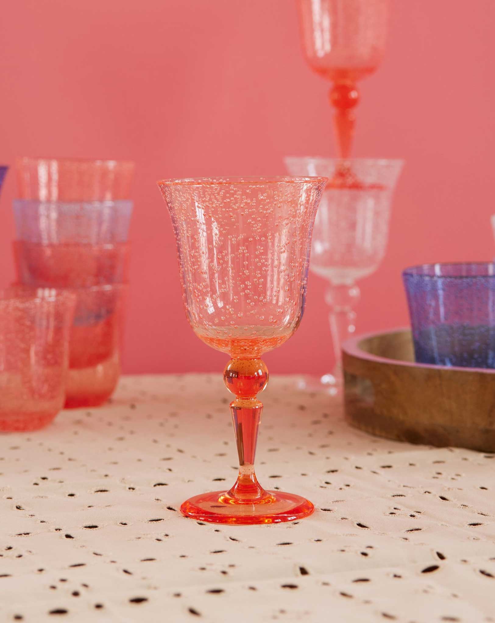 Acryl-Weinglas BUBBLES (360ml) in peach