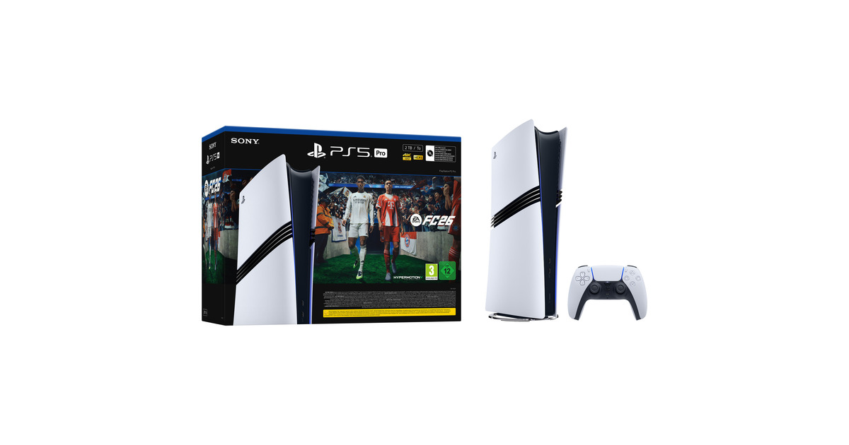 SonyPlayStation 5 Pro 2 TB E-Chassis - FC 26 bundel spelconsole  (Wit/zwart)