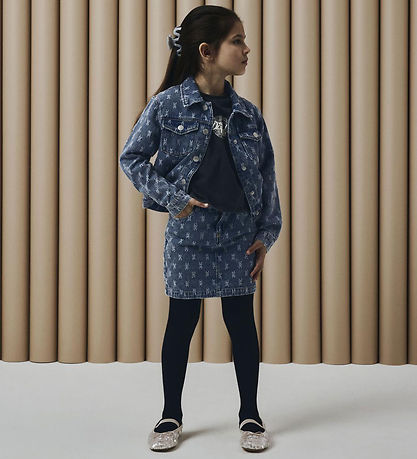 Name It Nederdel - NkfBente - Dark Blue Denim m. M?nster