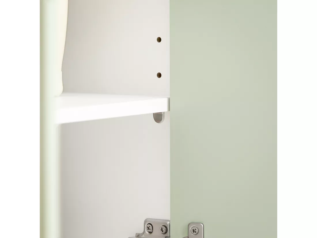 SoBuy BZR139-GR Meuble sous Lavabo Salle de Bain, Armoire de Rangement pour Vasque avec 2 Portes et étagère réglable, Meuble sous Vasque - dim. 60L x 30l x 60H cm,