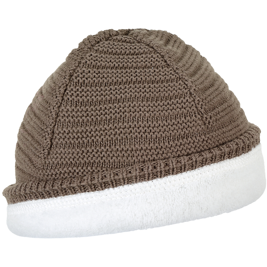 Sterntaler Strickmütze Rippe braun