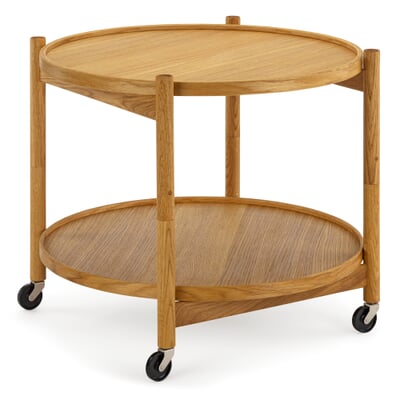 Tablett-Tisch faltbar, Eiche, Ø 60 cm