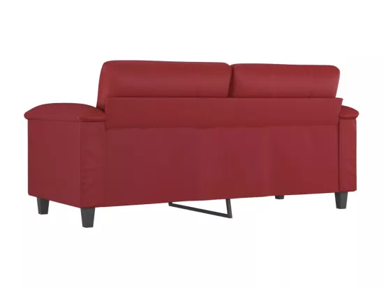 Canapé à 2 places Rouge bordeaux 140 cm Similicuir