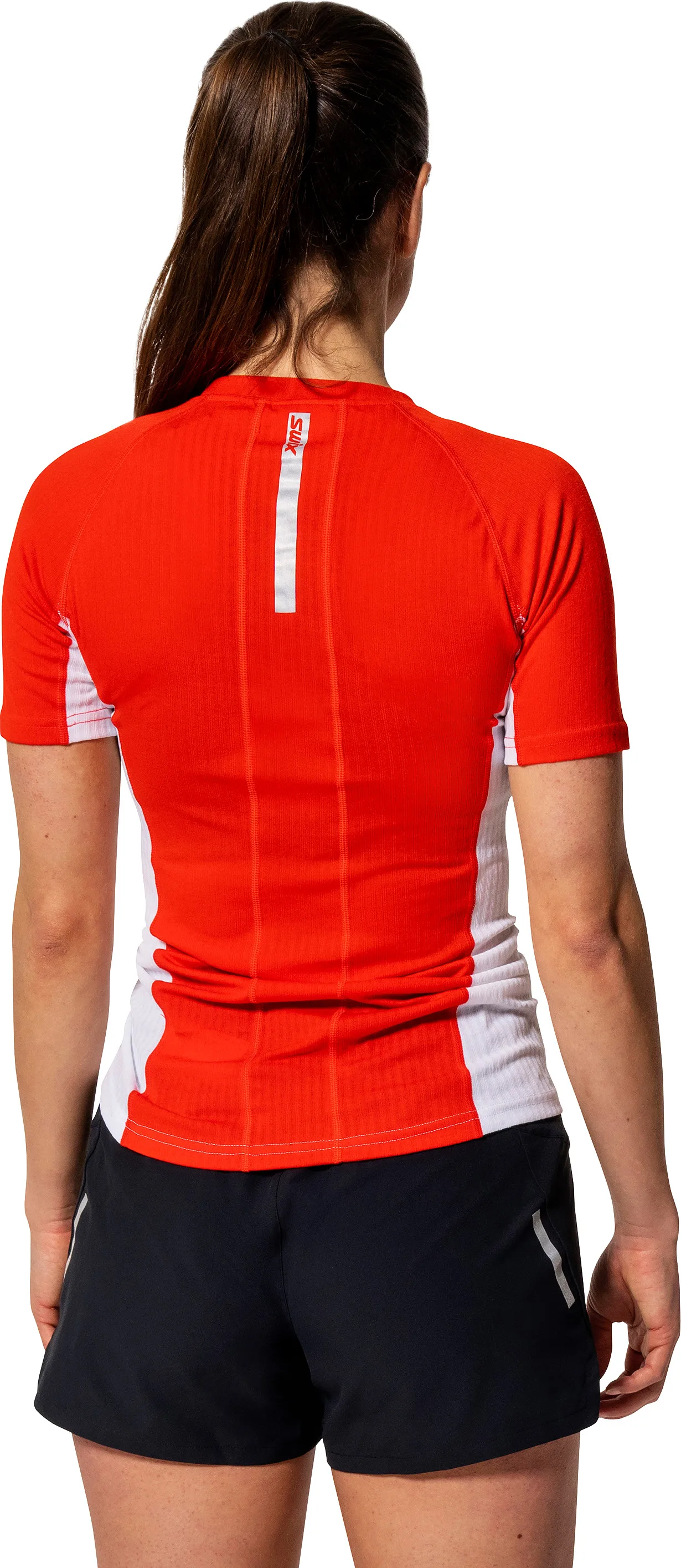 Swix Women's Roadline RaceX Short Sleeve Bright White/Fiery Red