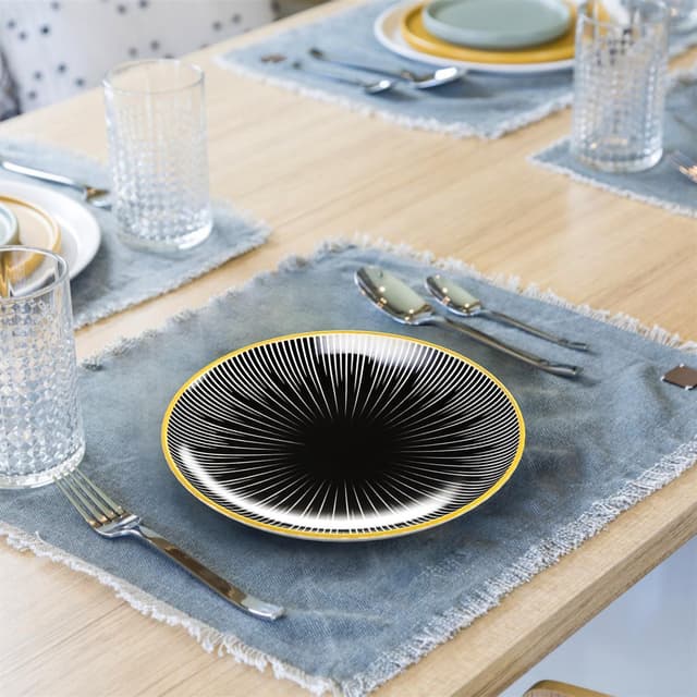 4x Porcelænstallerken Tallerken Serveringstallerken