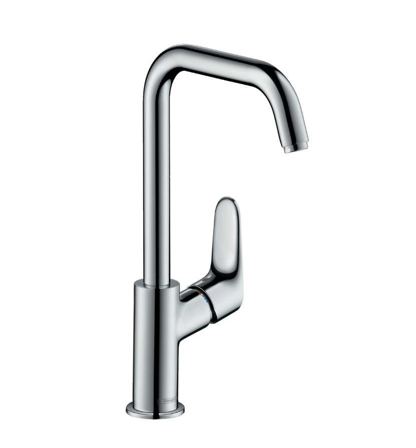 Hansgrohe Focus E2 wastafelkraan met draaibare uitloop chroom