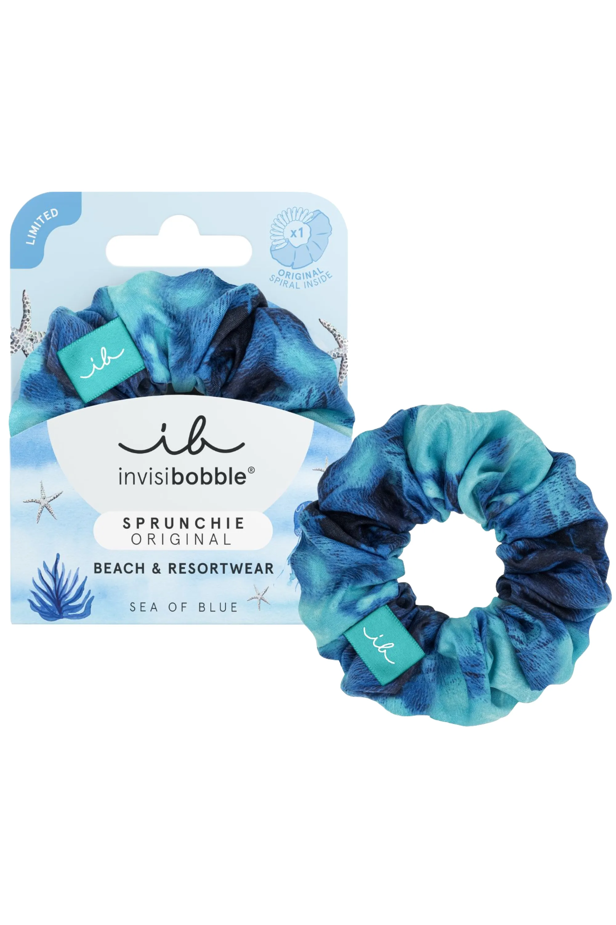 Invisibobble Élastique à cheveux Sprunchie Bikini Sea of Blues