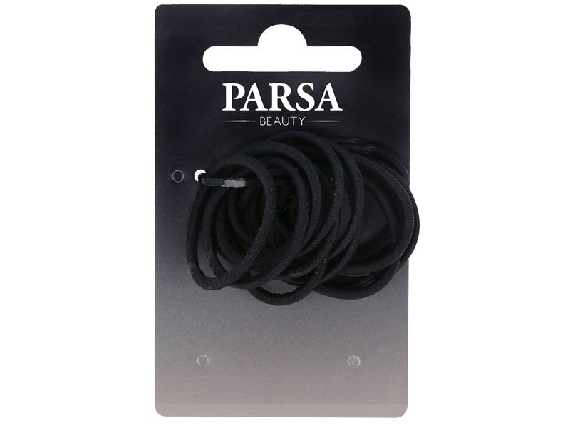 Parsa Beauty Zopfhalter mini, dünn, metallfrei Schwarz Sanfte, starke und vielseitige Haargummis