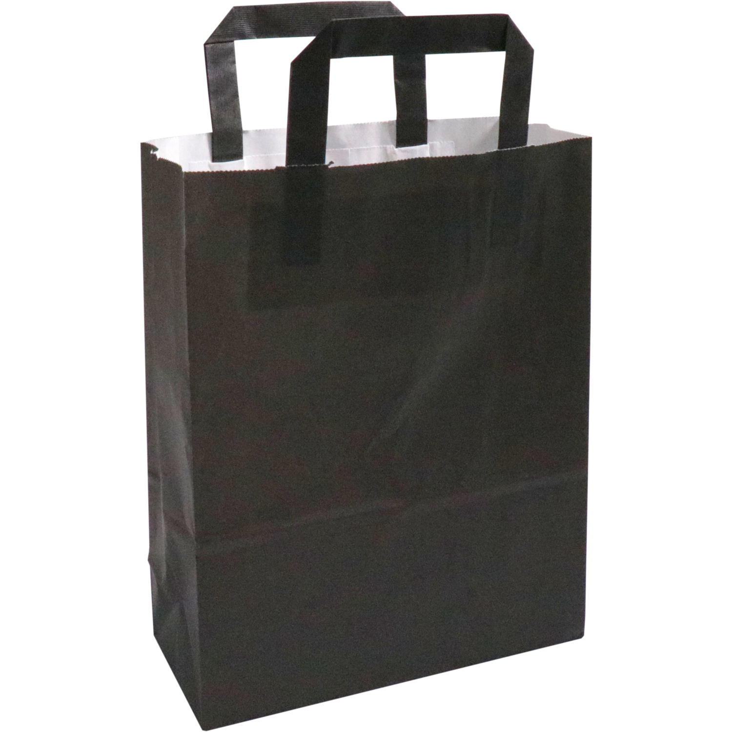 Tas, Papier, platte handgreep, 22x 10x28cm, draagtas, zwart