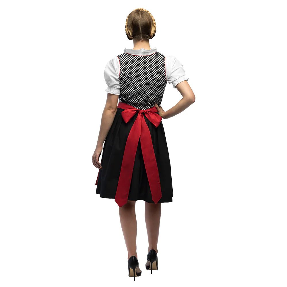 Rode Dirndl Jurk Oktoberfest Grijs Frau