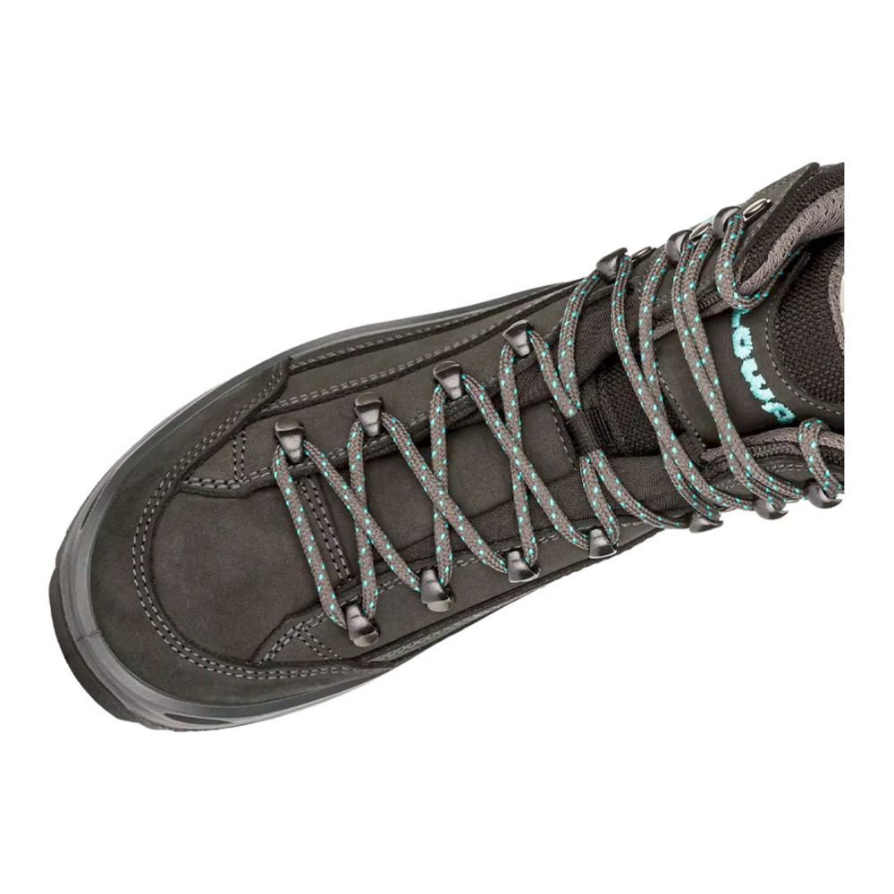 Lowa RENEGADE GTX MID WIDE - Chaussures randonné Femme asphalt/turquoise