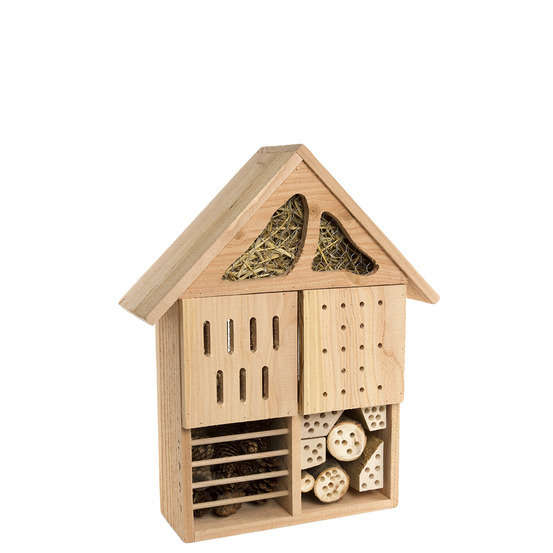 Hôtel à insectes, en bois Douglas: Moyen châlet L45,5 x P14 x H55,5cm