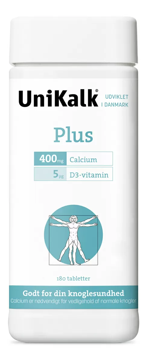 UniKalk Plus med D-vitamin - 180 tabl.