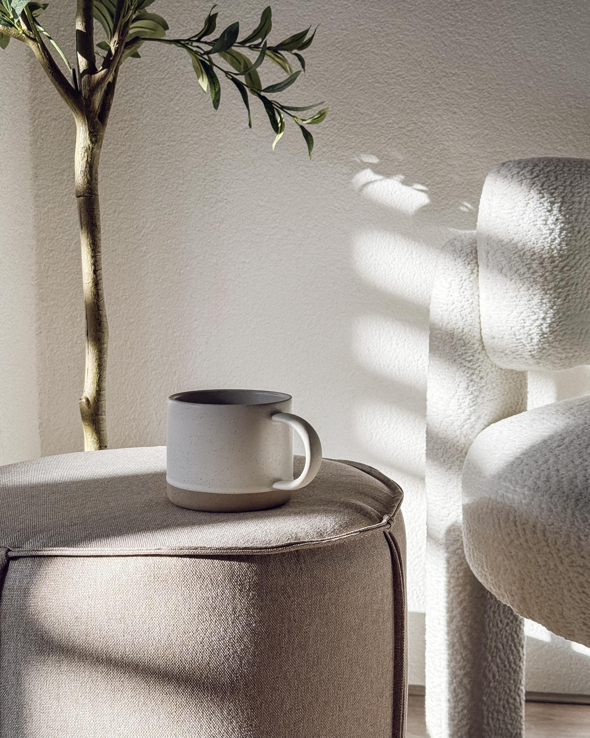 Poef SEDONA Kunstlinnen Beige