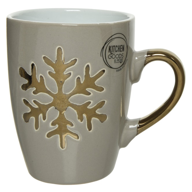 Tasse - Schneeflocke - aus Keramik - ca. 250 ml - ca. 11 x 8 cm - 1 Stück