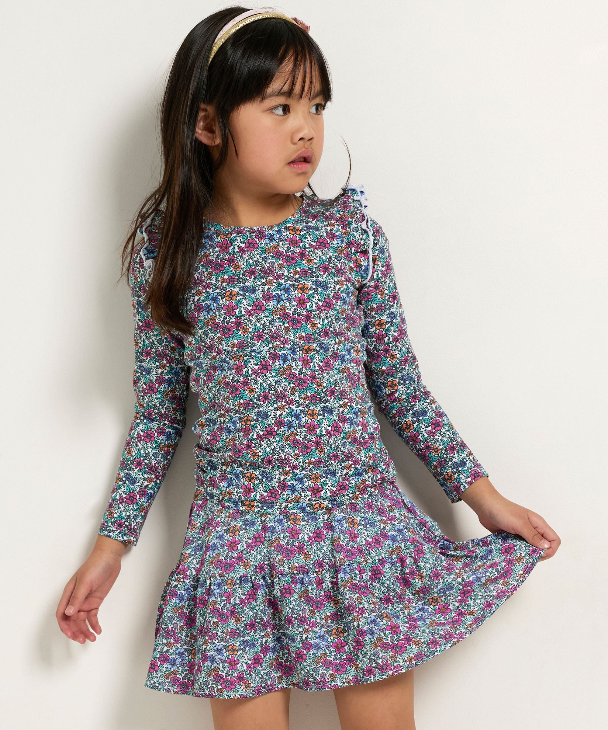 ruches top met bloemenprint