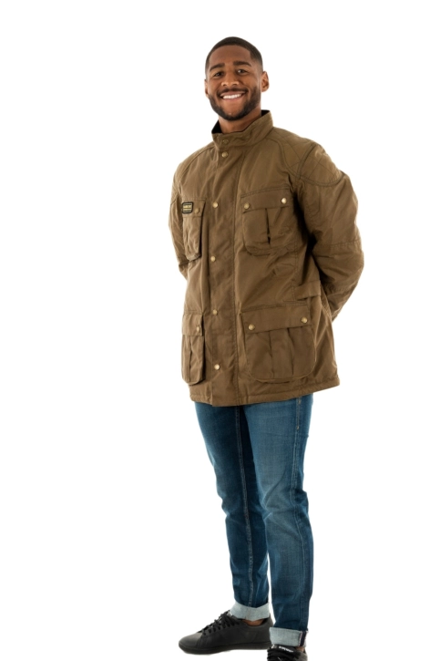 blousons et vestes barbour intl winter lockseam wax sn32 sand