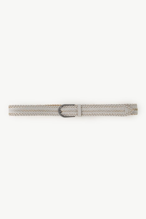 Ledergürtel, geflochten, Metallic-Schließe