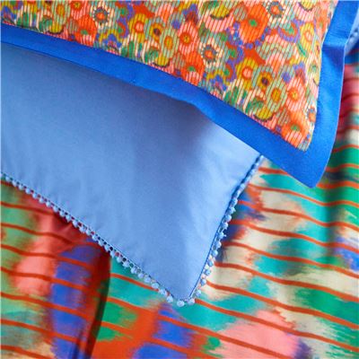 Linge de lit fleurs multicolores