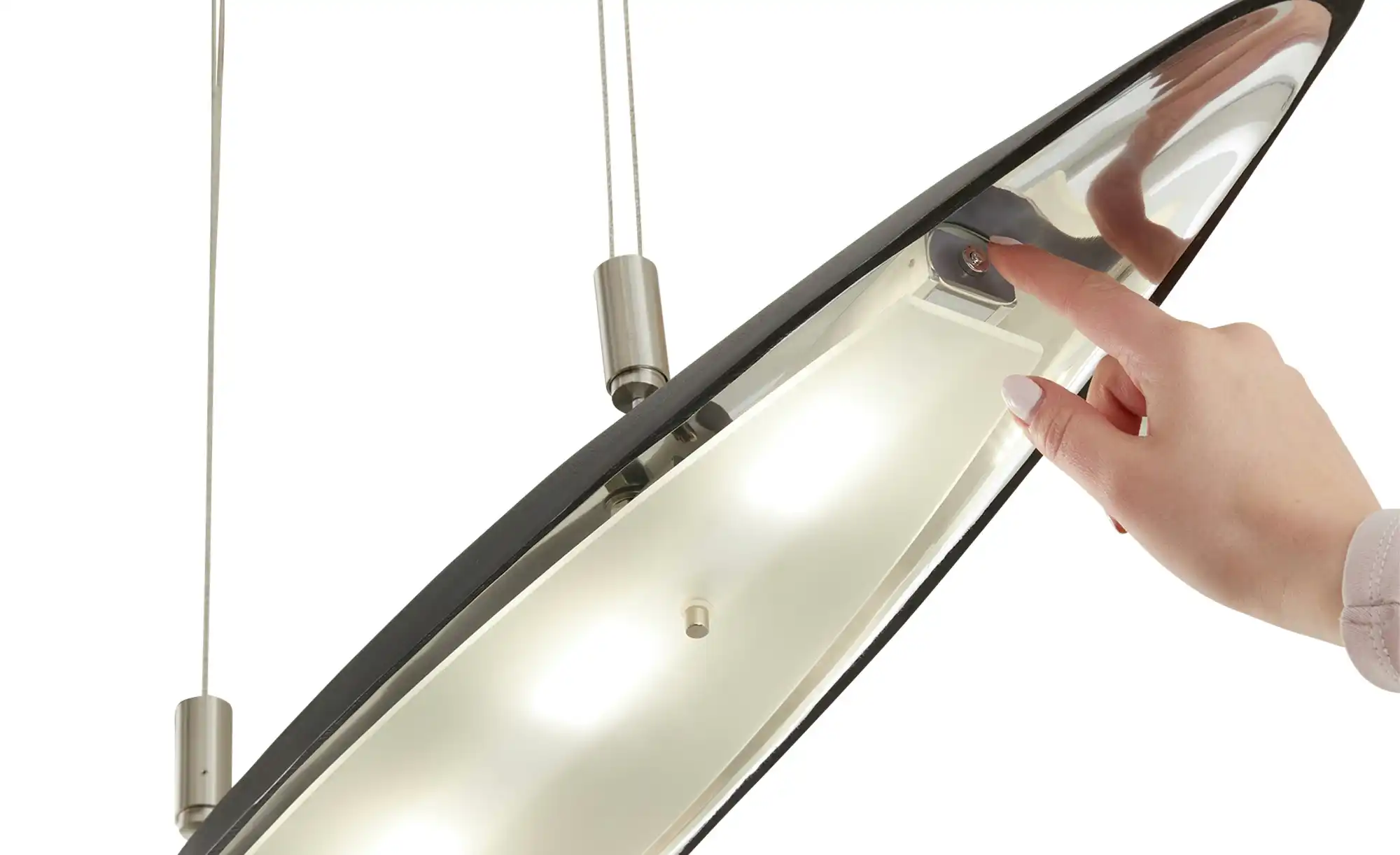 Fischer-Honsel LED-Pendelleuchte, schwarz matt/ antik mit Dimmer
