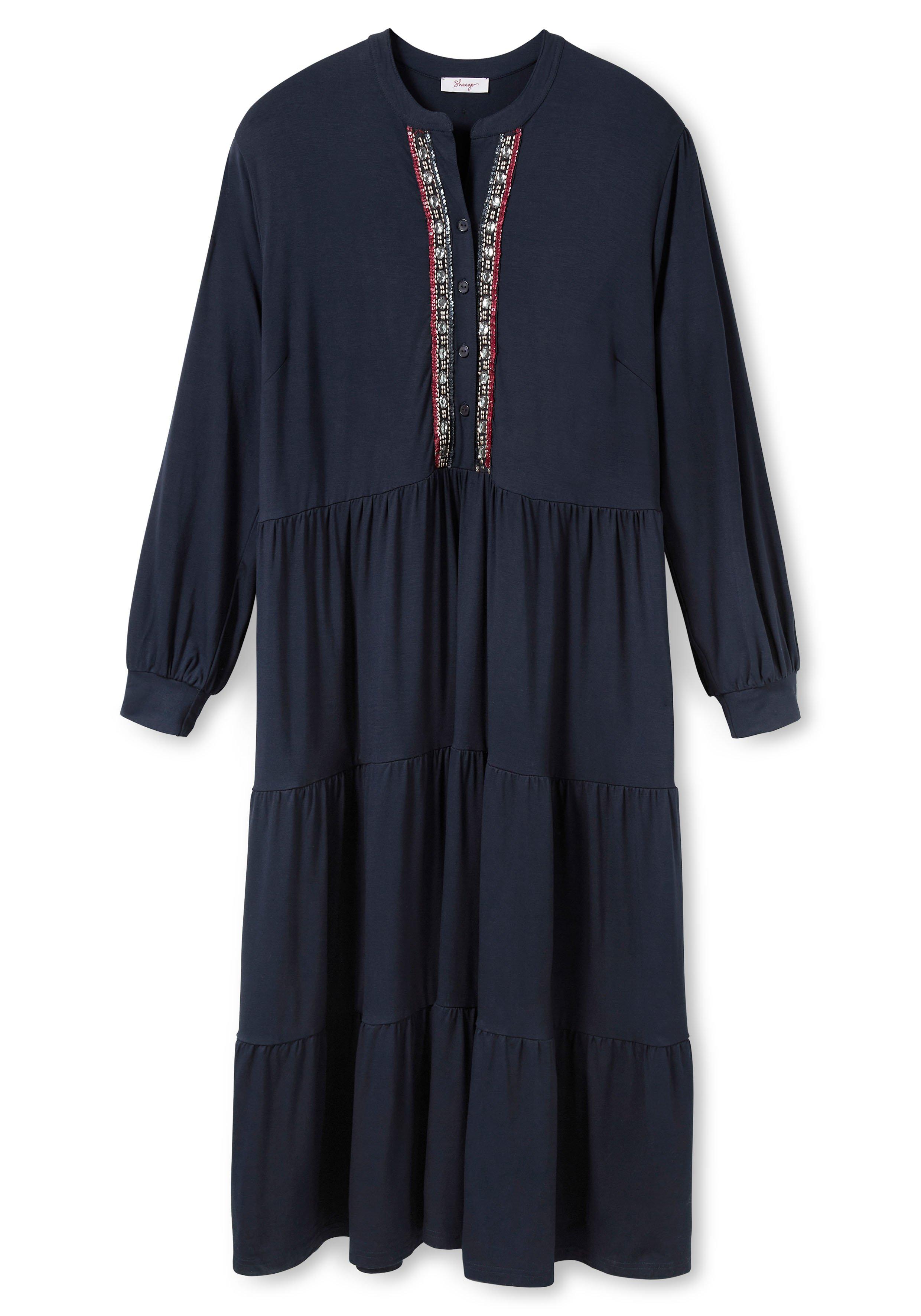 Stufenkleid im Boho-Stil, aus Jersey