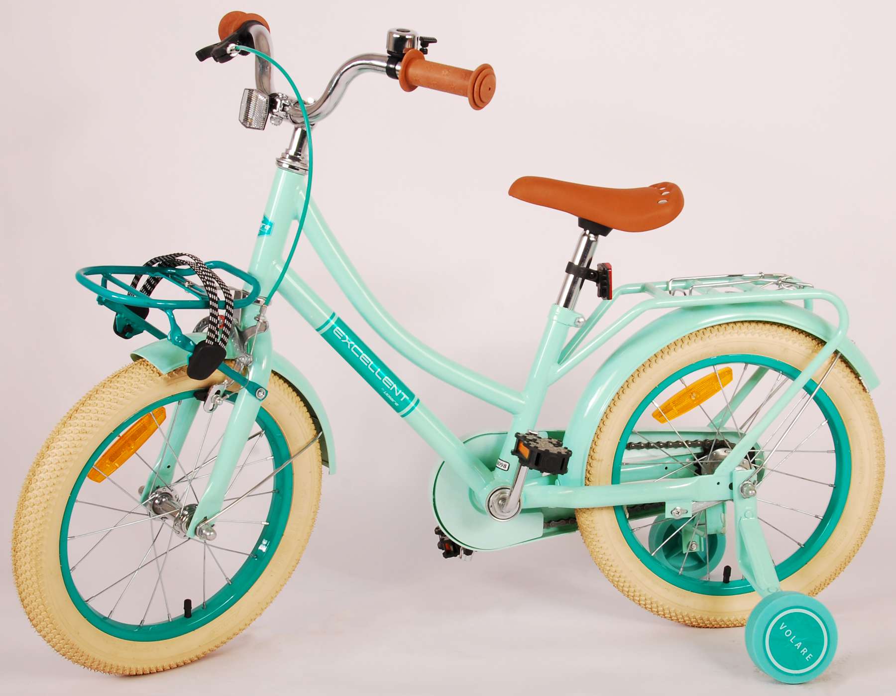 TPFSports Excellent Kinderfahrrad - Mädchen - 16 Zoll - Rücktritt + Handbremse - Grün