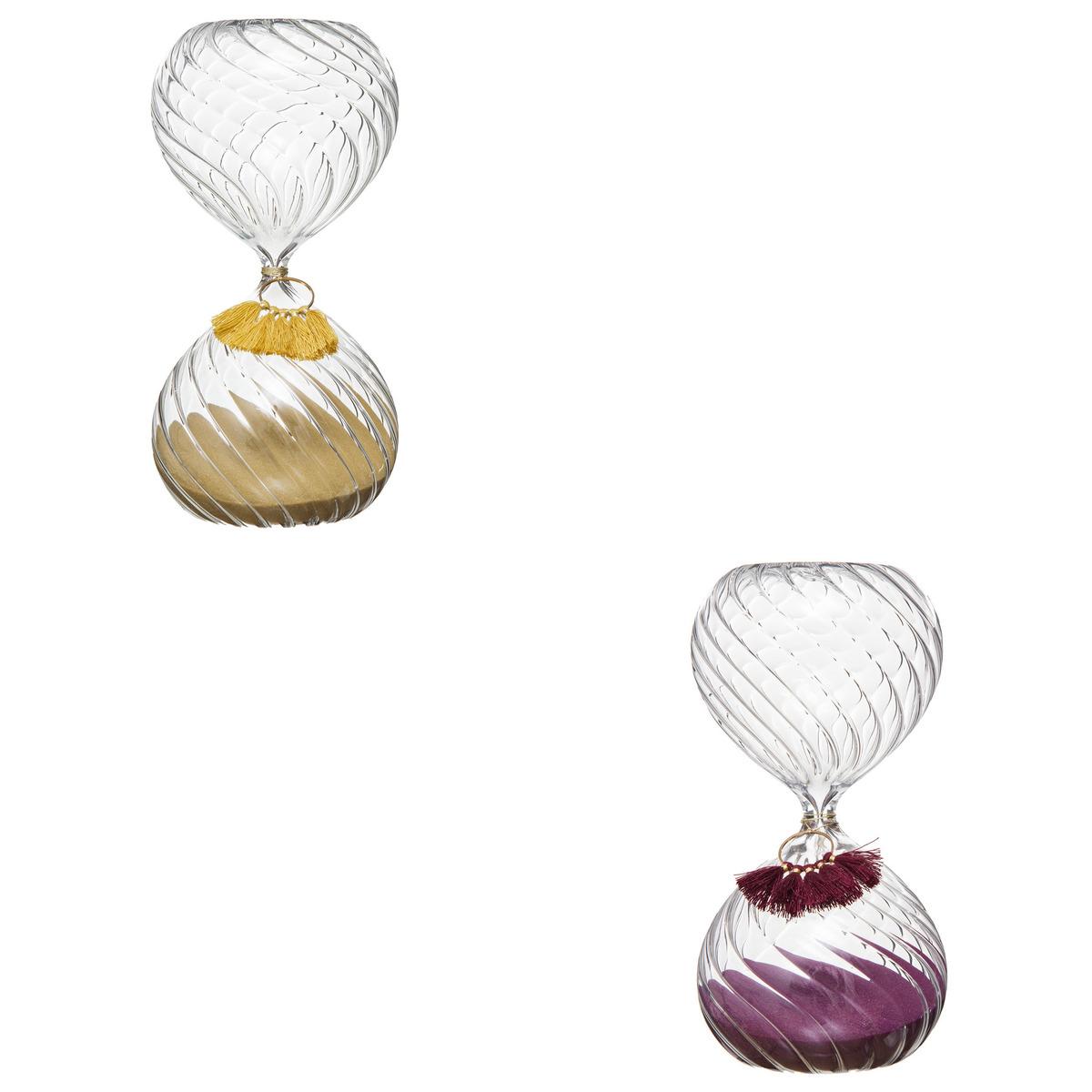 SABLIER POMPON NIGHT H.18.5CM