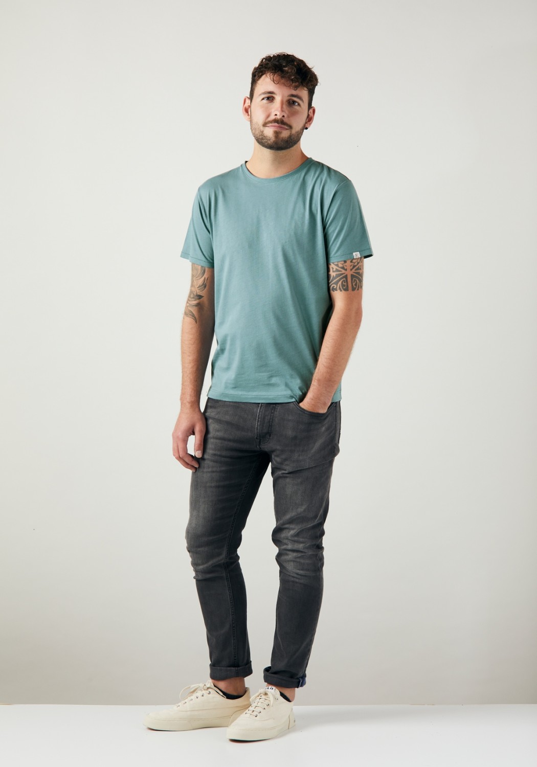 WE ARE ZRCL Herren-T-Shirt Basic Steel Blue