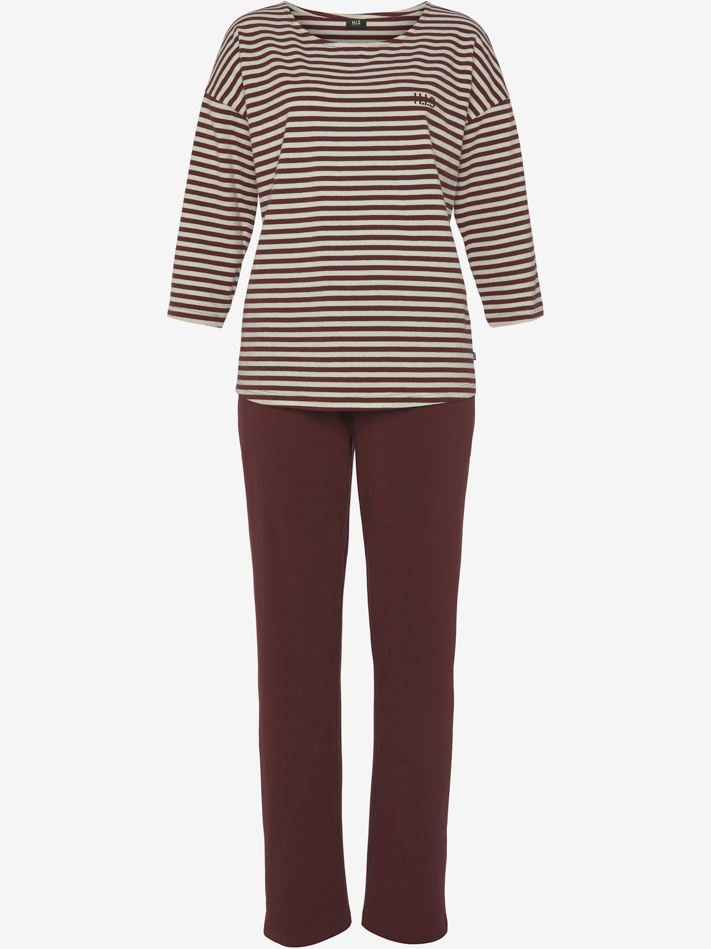 Pyjama à rayures en fils teintés