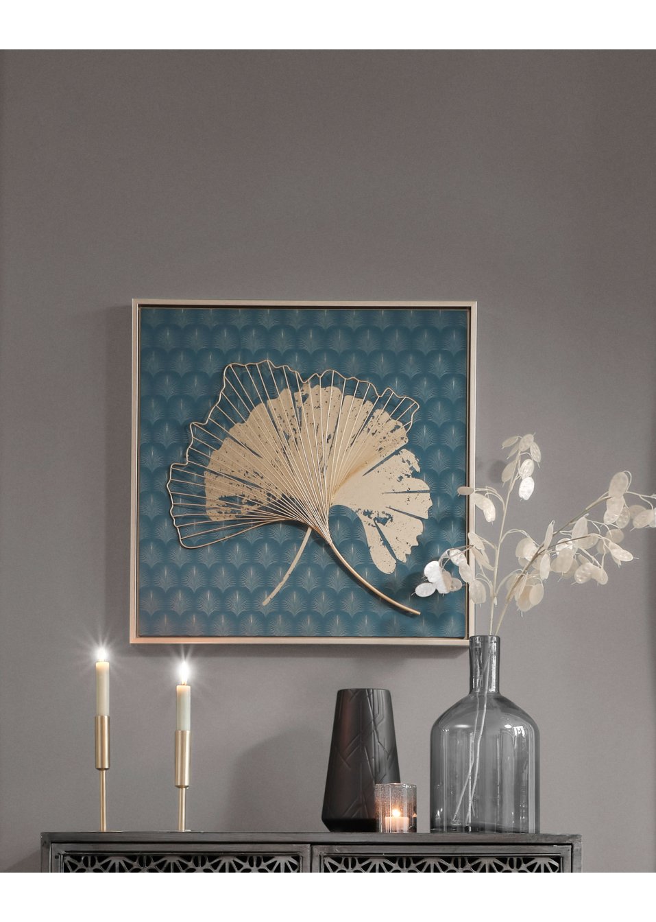 Tableau avec feuille de ginko