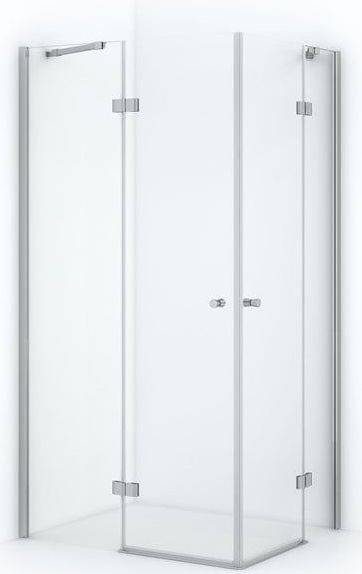 Amber Douchecabine | 100x70 cm Chroom Helder glas Draaideur Rechthoek
