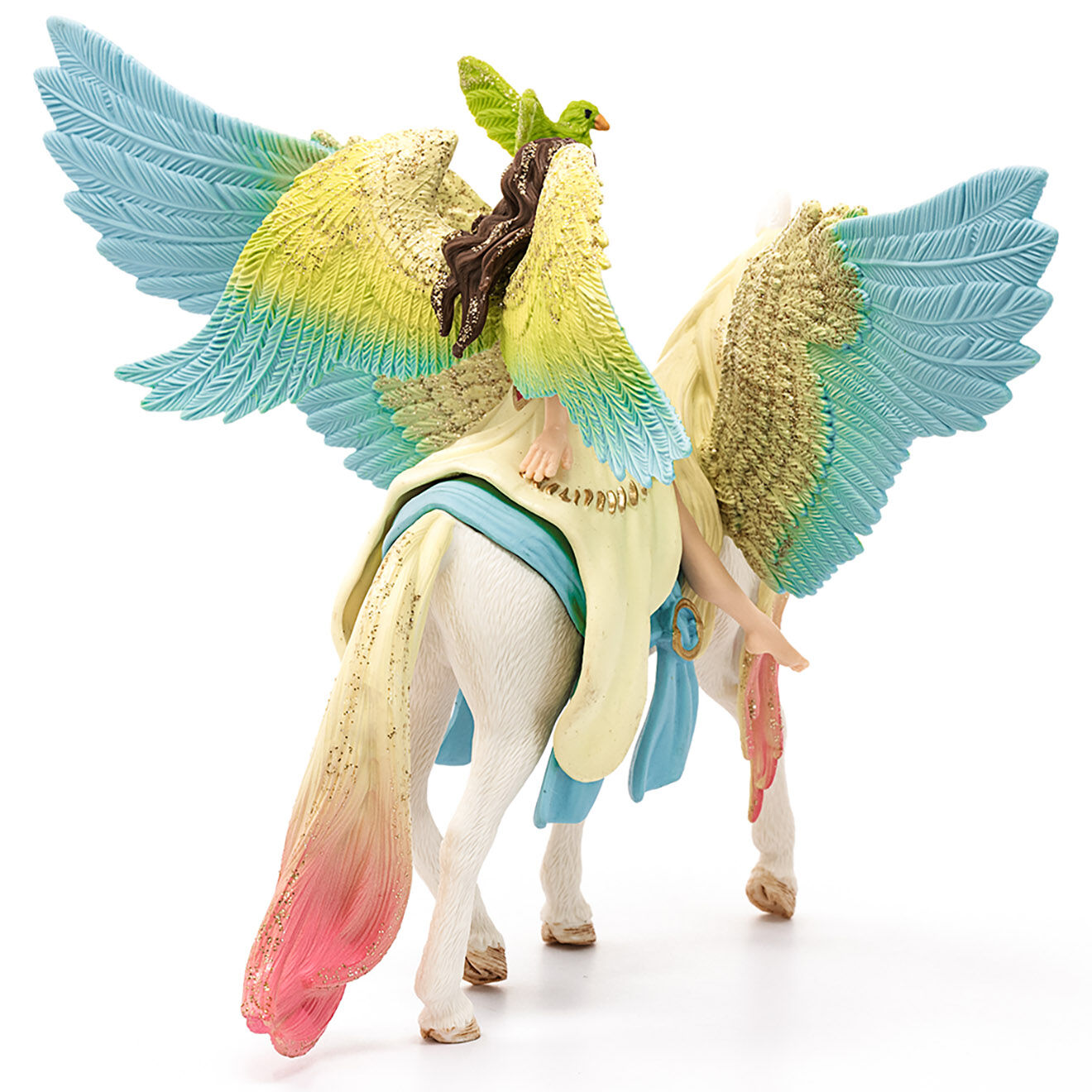 Schleich Fée Surah avec un pégase scintillant multicolore