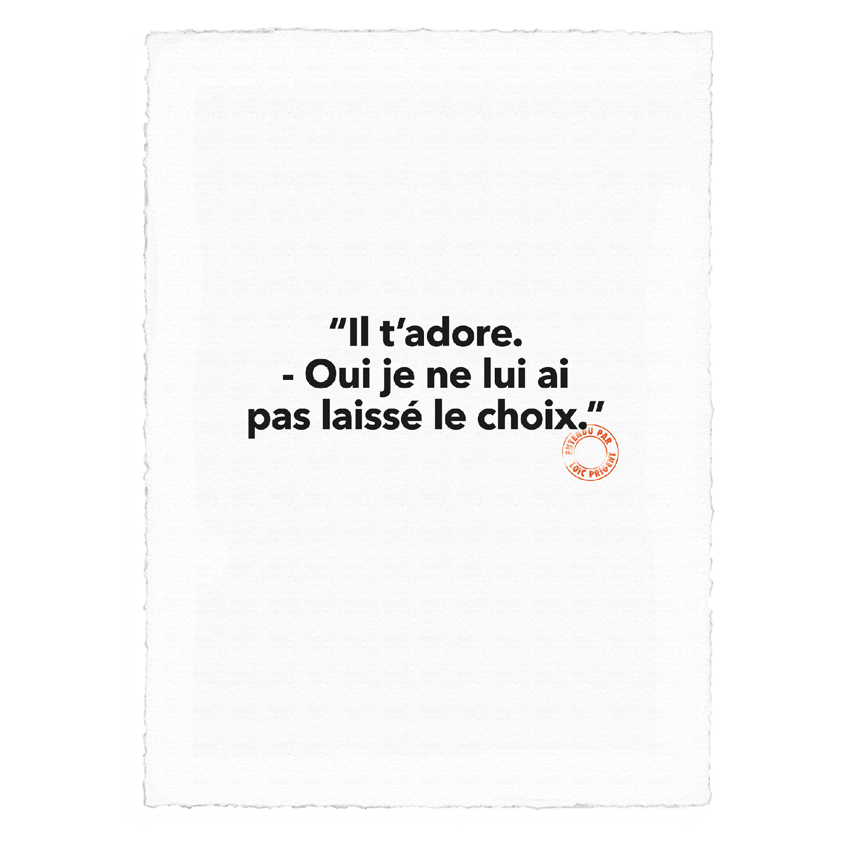 Affiche x Loïc Prigent| Blanc