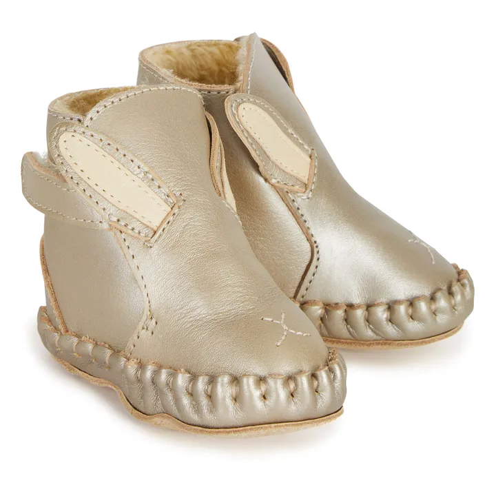 Donsje Chaussons Fourrés Kapi Lapin x Smallable | Doré