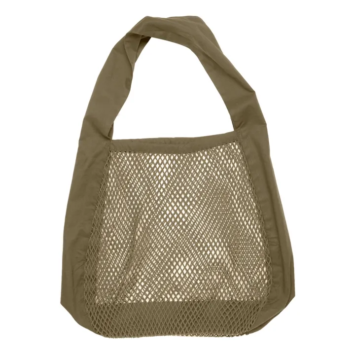 The Organic Company Sac filet porté épaule en coton bio | Vert kaki