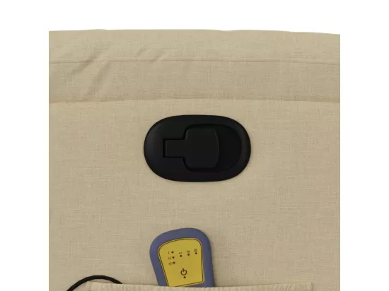 Fauteuil massant inclinable Crème Tissu