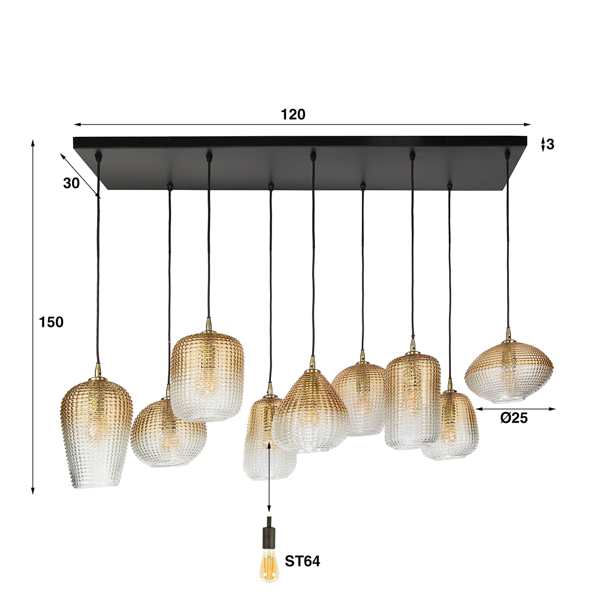 Hanglamp Nouveau Dots