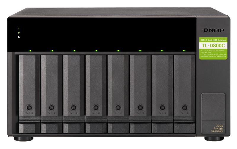 NAS-Erweiterungsgehäuse 8-bay Erweiterungseinheit<br>USB 3.2 Gen 2 Typ-C JBOD-Speichergehäuse mit hoher Kapazität