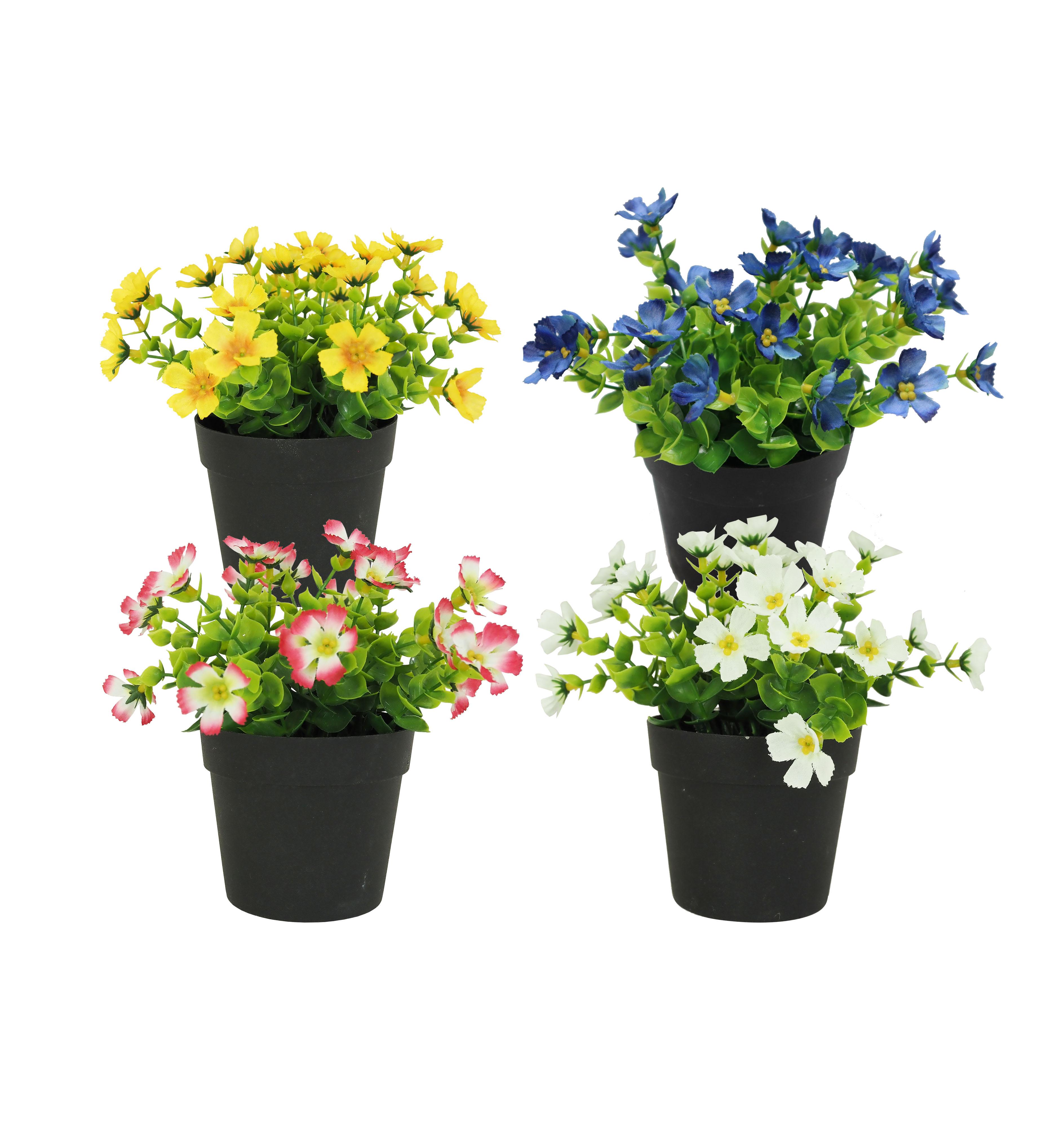 MINI FLEURS POT PLASTIQUE NOIR