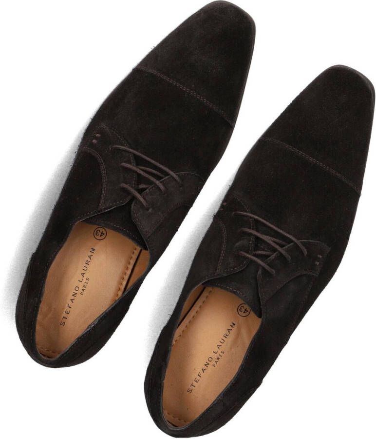 STEFANO LAURAN Nette Schoenen Heren Veter Maat: 45 Materiaal: Suède Kleur: Bruin