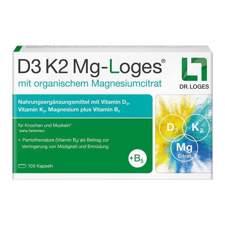 D3 K2 MG-Loges Kapseln, 100 St