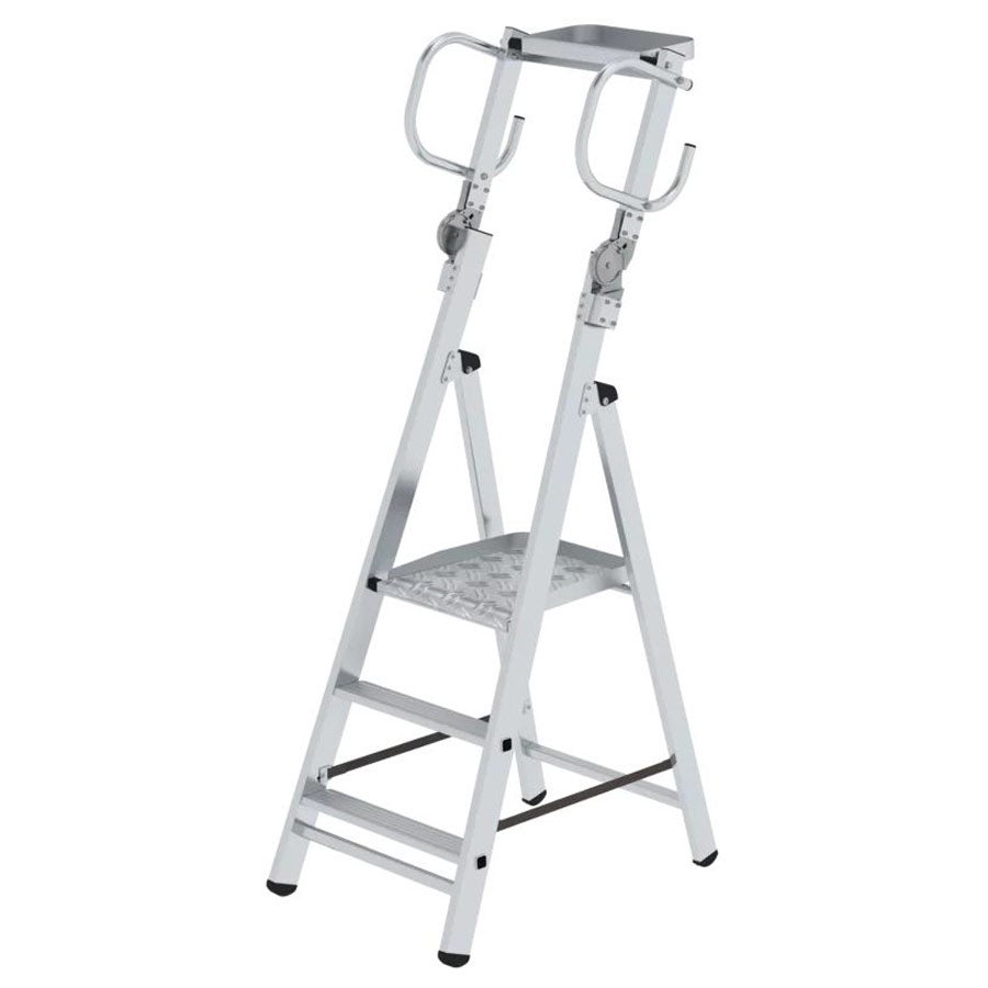 MUNK insteekplatformladder, basiselement met 3 treden en inklapbare handgrepen