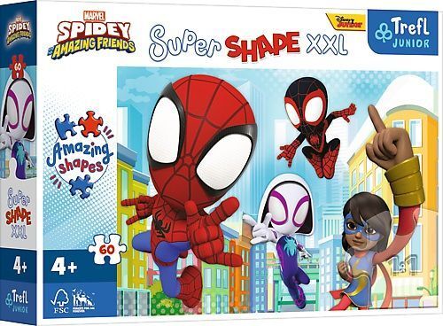 Junior Super Shape XXL Puzzle 60 Teile - Marvel Spiday
