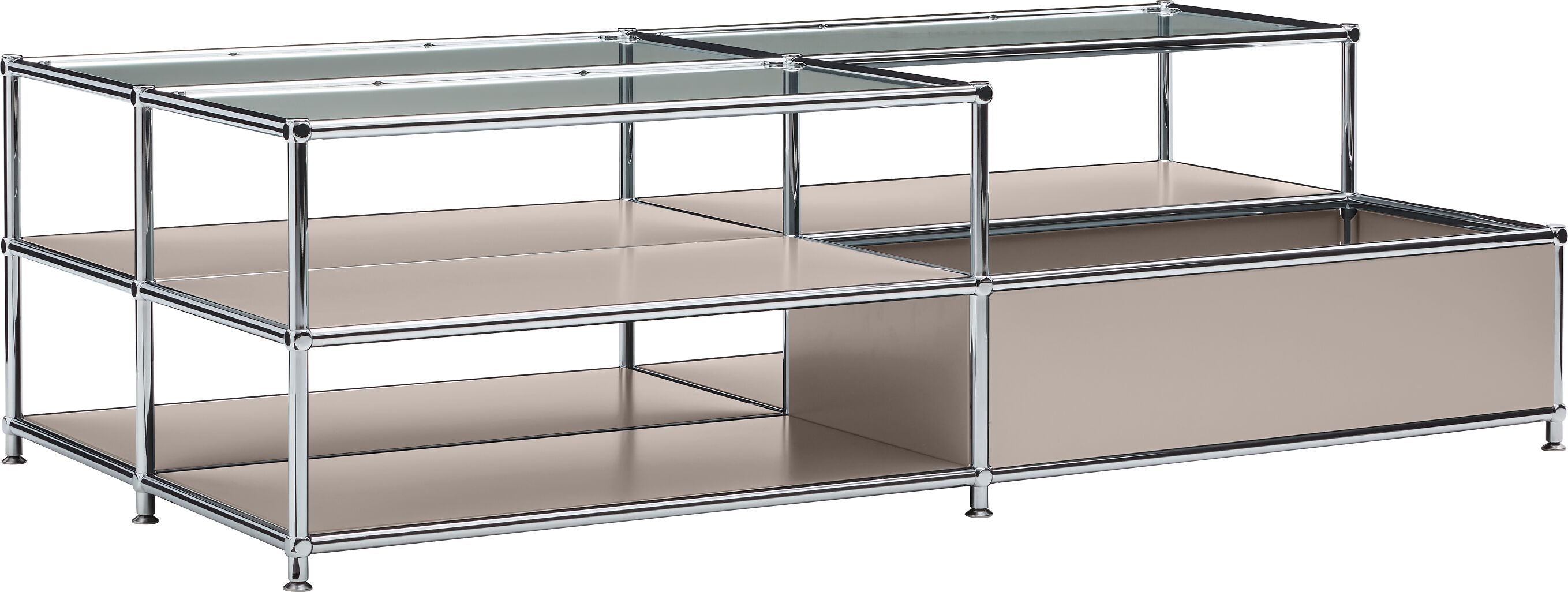 FLEXCUBE Salontisch - Taupe / B: 152.5 cm x T: 77.5 cm x H: 43.5 cm