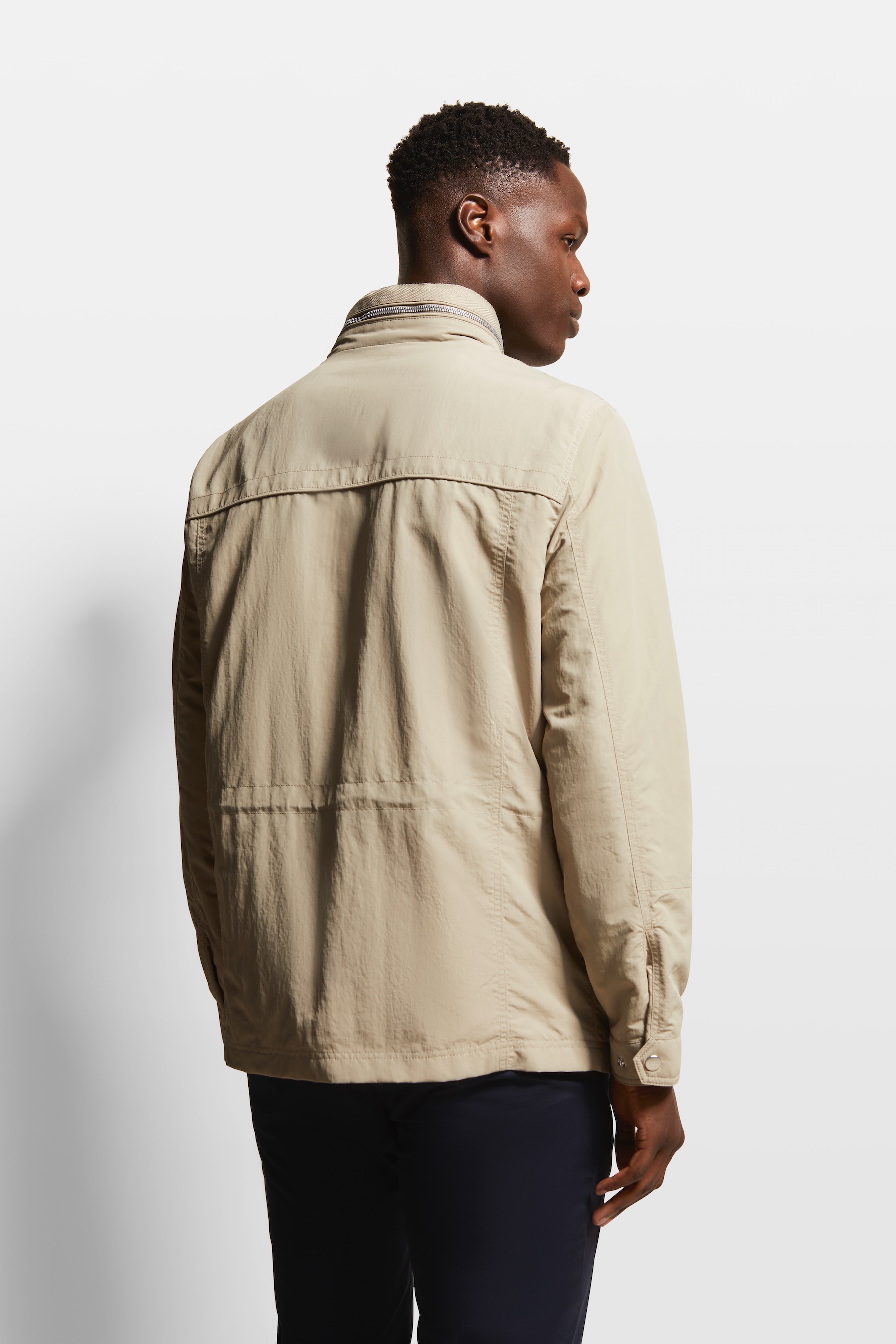 bugatti Langjacke mit Kapuze mit einrollbarer Kapuze